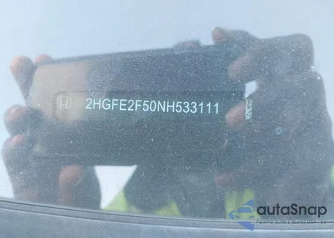 2022 Honda Civic Sport z USA, uszkodzony, nr VIN 2HGFE2F50NH533111